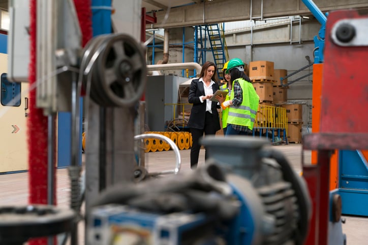 people in an industrial setting