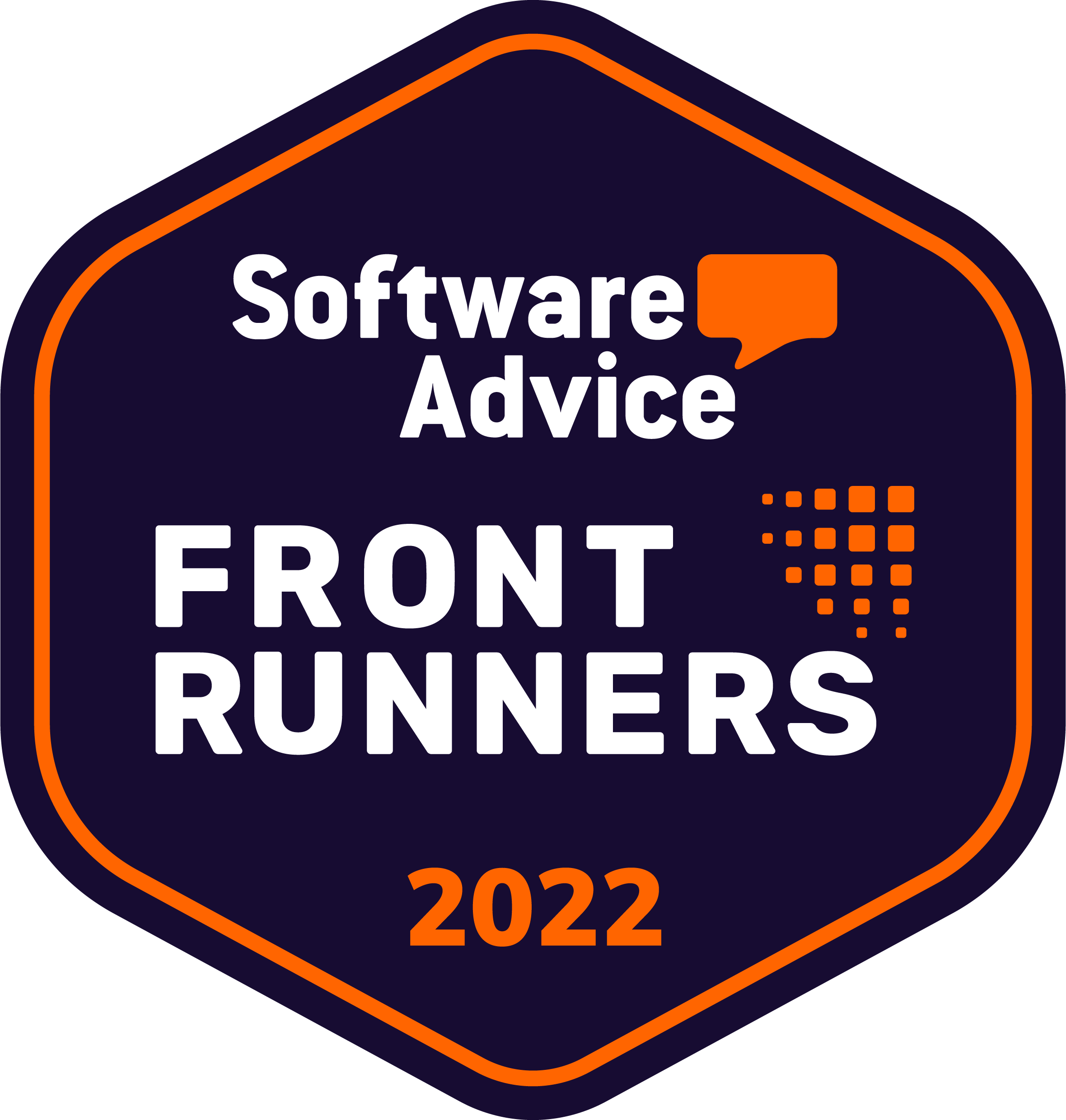 Software Advice Front Runners 2022 badge