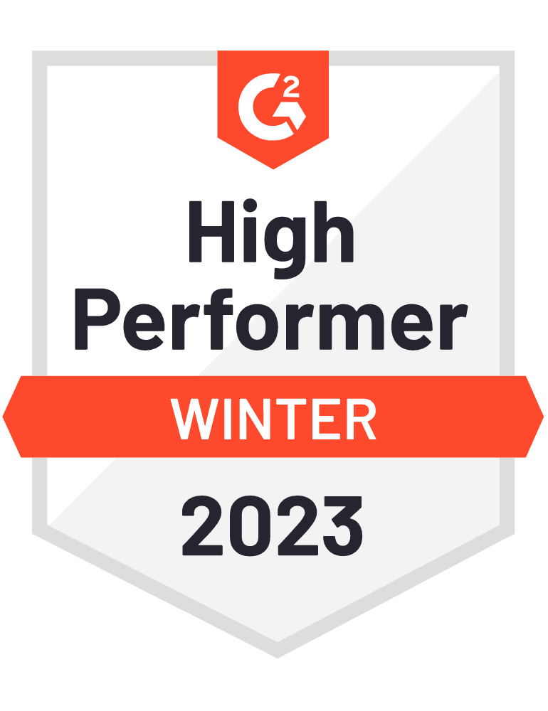 High Performer Winter 2023 badge