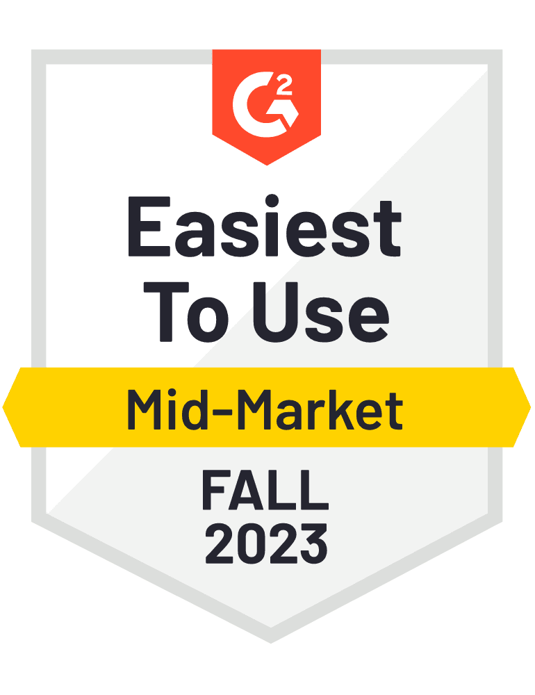 Easiest To Use Mid-Market Fall 2023 badge
